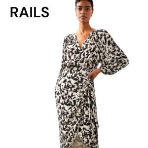 Rails Monochrome Long Sleeve Dress